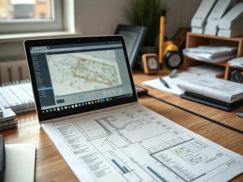 Plans and survey data produced by as-built survey