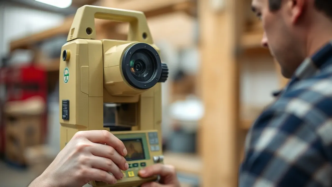 Equipment used for Heritage measured surveys in Rochester, photographed close up